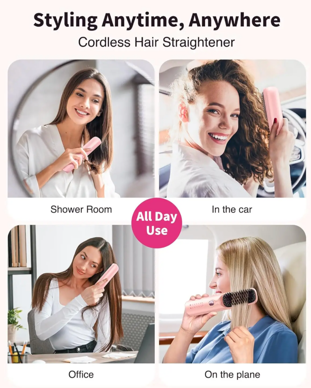Silvi Cordless Straightener Beauty Brush
