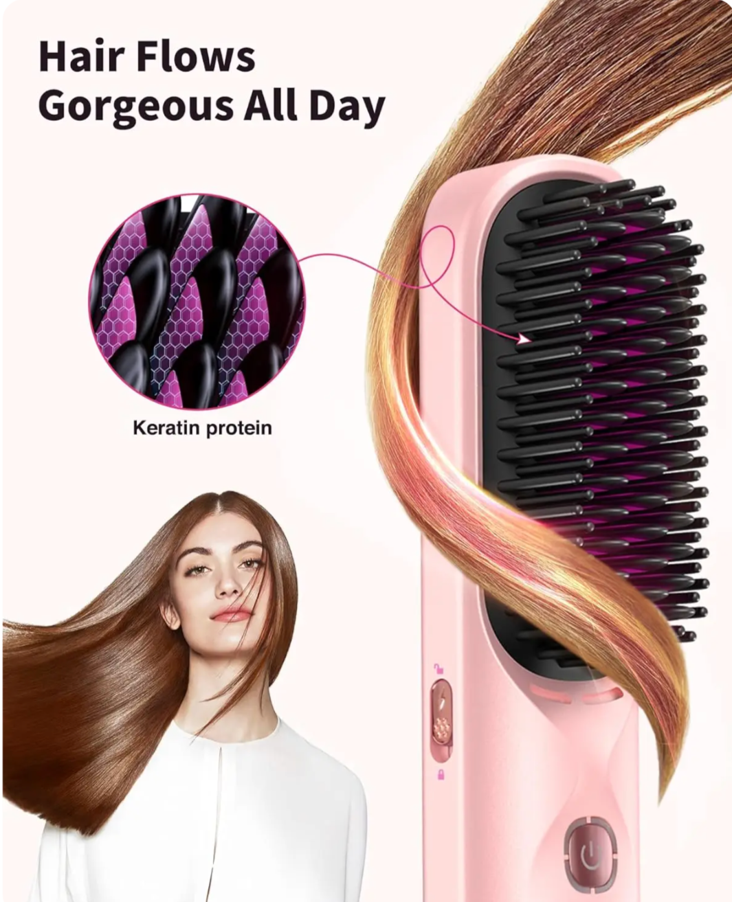Silvi Cordless Straightener Beauty Brush