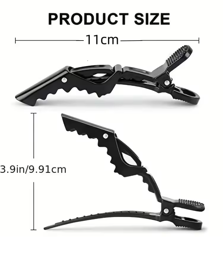 5 Pcs Alligator Hair Clips – Nonslip Plastic Sectioning Hairpins