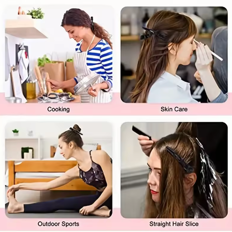 5 Pcs Alligator Hair Clips – Nonslip Plastic Sectioning Hairpins